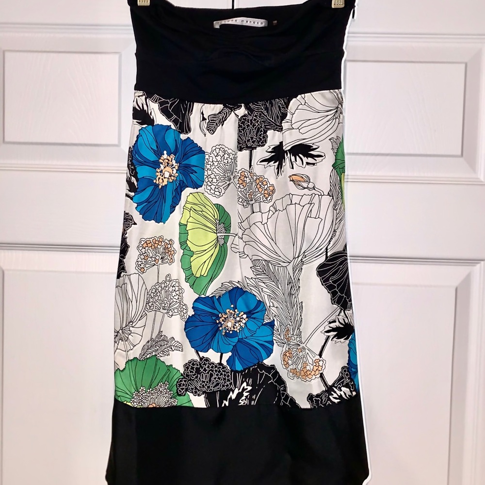 Susana Monaco strapless silk and cotton dress